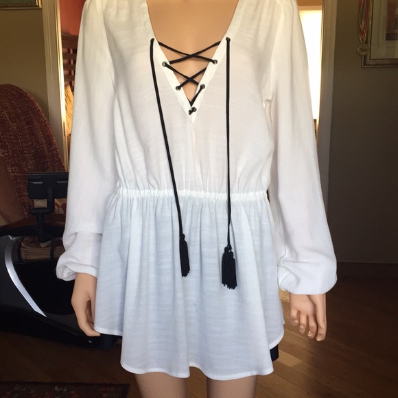 FREE PEOPLE SOPHISTICATED IVORY TUNIC - Picture 2 of 7